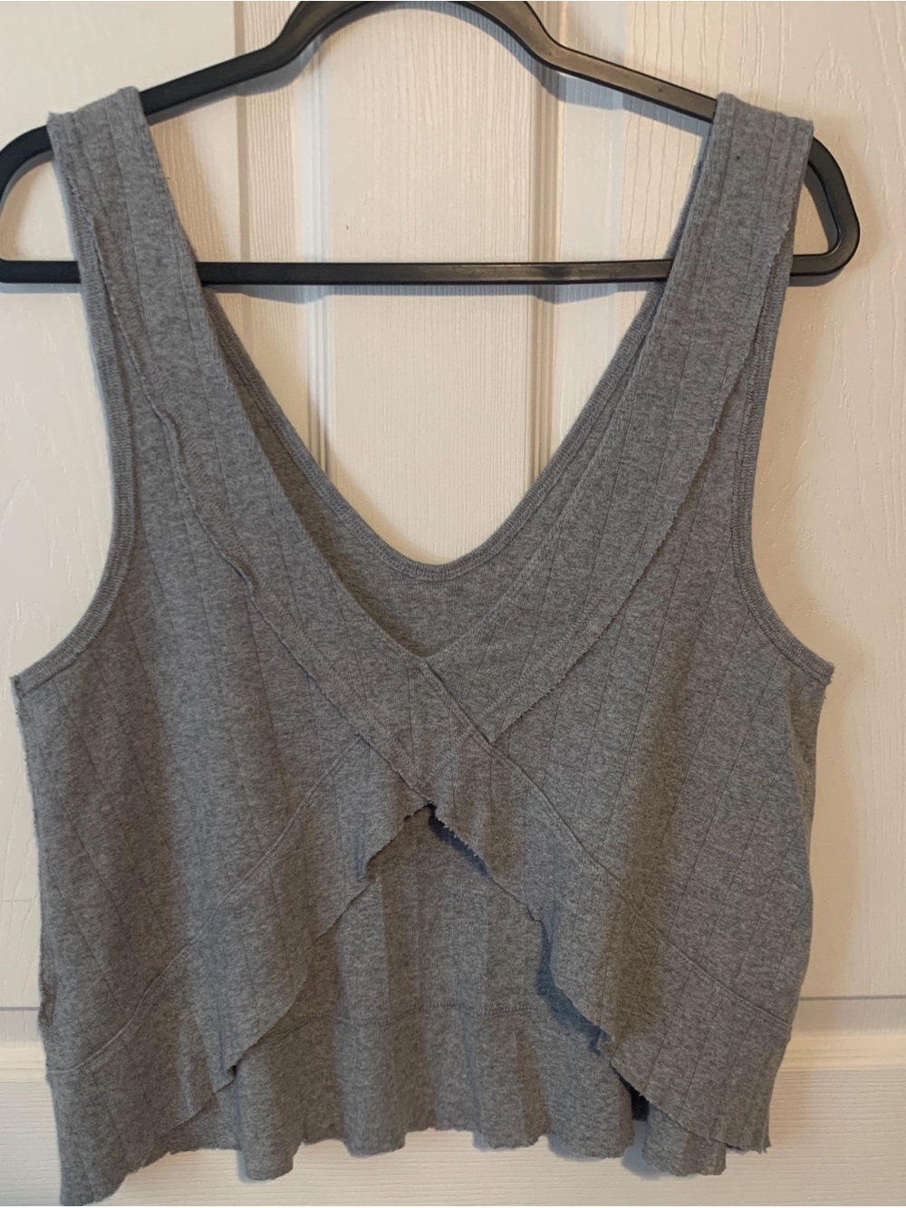 We The Free Gray Ribbed Cropped Tank - Picture 5 of 8